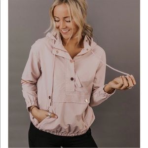 Roolee Blush Pink with Rose Gold Accents Windbreaker